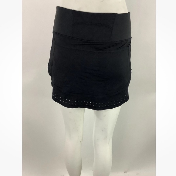Athleta Sz XS Stealth Trucool Tennis Athletic Pickleball Skort Black Nylon - Picture 4 of 6